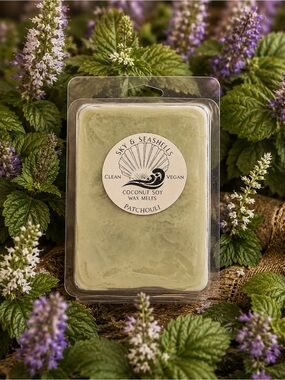 Hand Crafted “Patchouli” Scented Wax Melts/Coconut Soy Wax Seashells